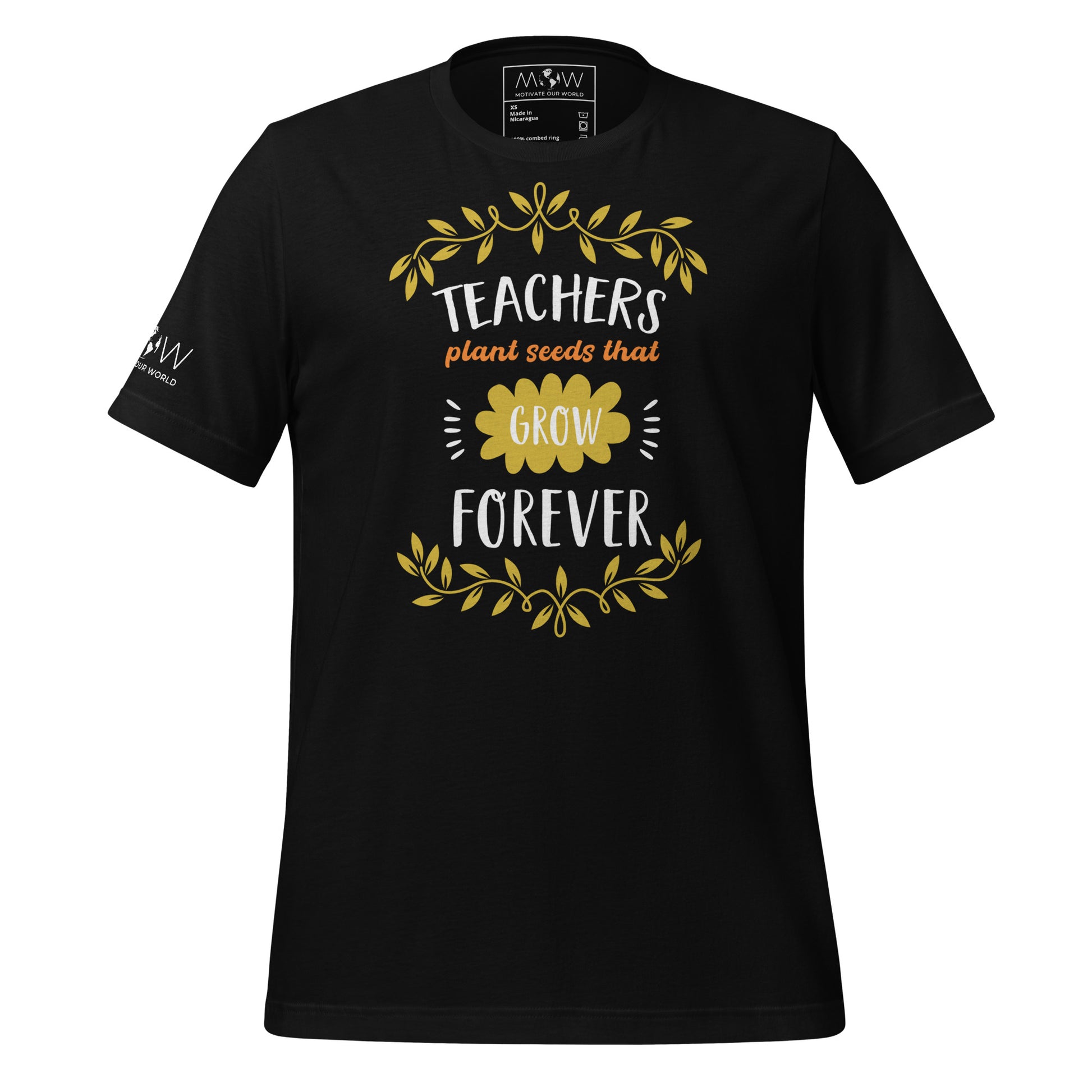 Teachers Plant Seeds That Grow Black Motivational Men's T-Shirt