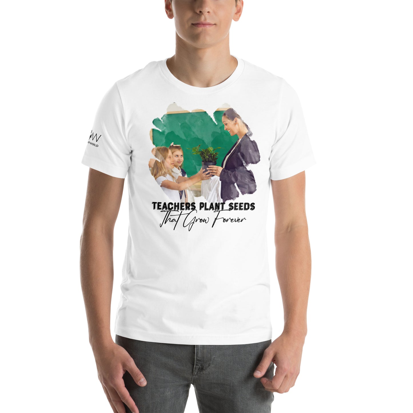 Teachers Plant White Motivational Men's T-Shirt