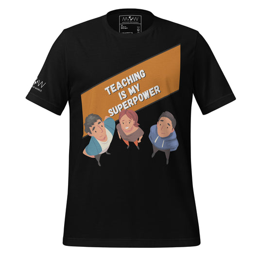Teaching Is My Superpower - Modern Graphic Men's T-Shirt Motivational Black
