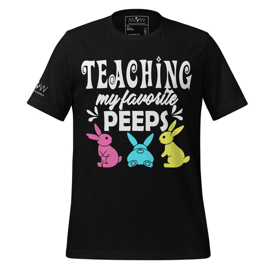 Teaching Peeps Men's Motivational Black T-Shirt