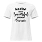"Teamwork Triumphs" White Motivational Women’s T-Shirt