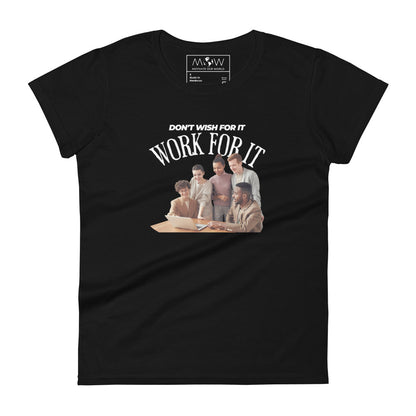 Teamwork in Action Women’s Motivational Black T-Shirt
