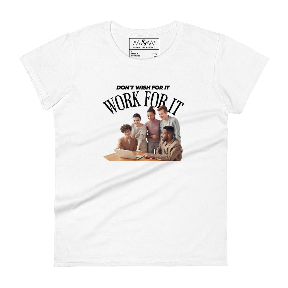 Teamwork in Action Women’s Motivational White T-Shirt