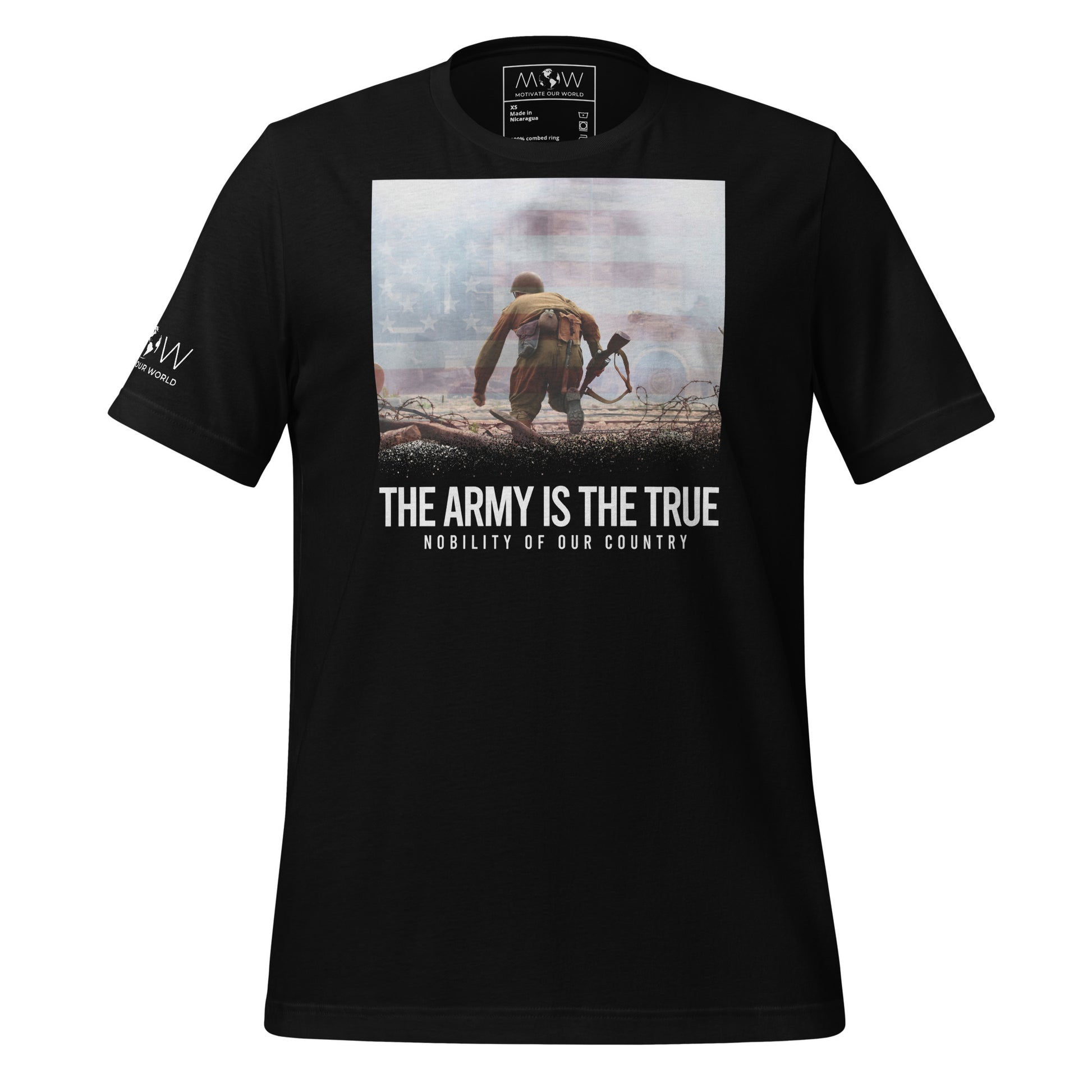 The Army is the True Men's Motivational  Black T-Shirt