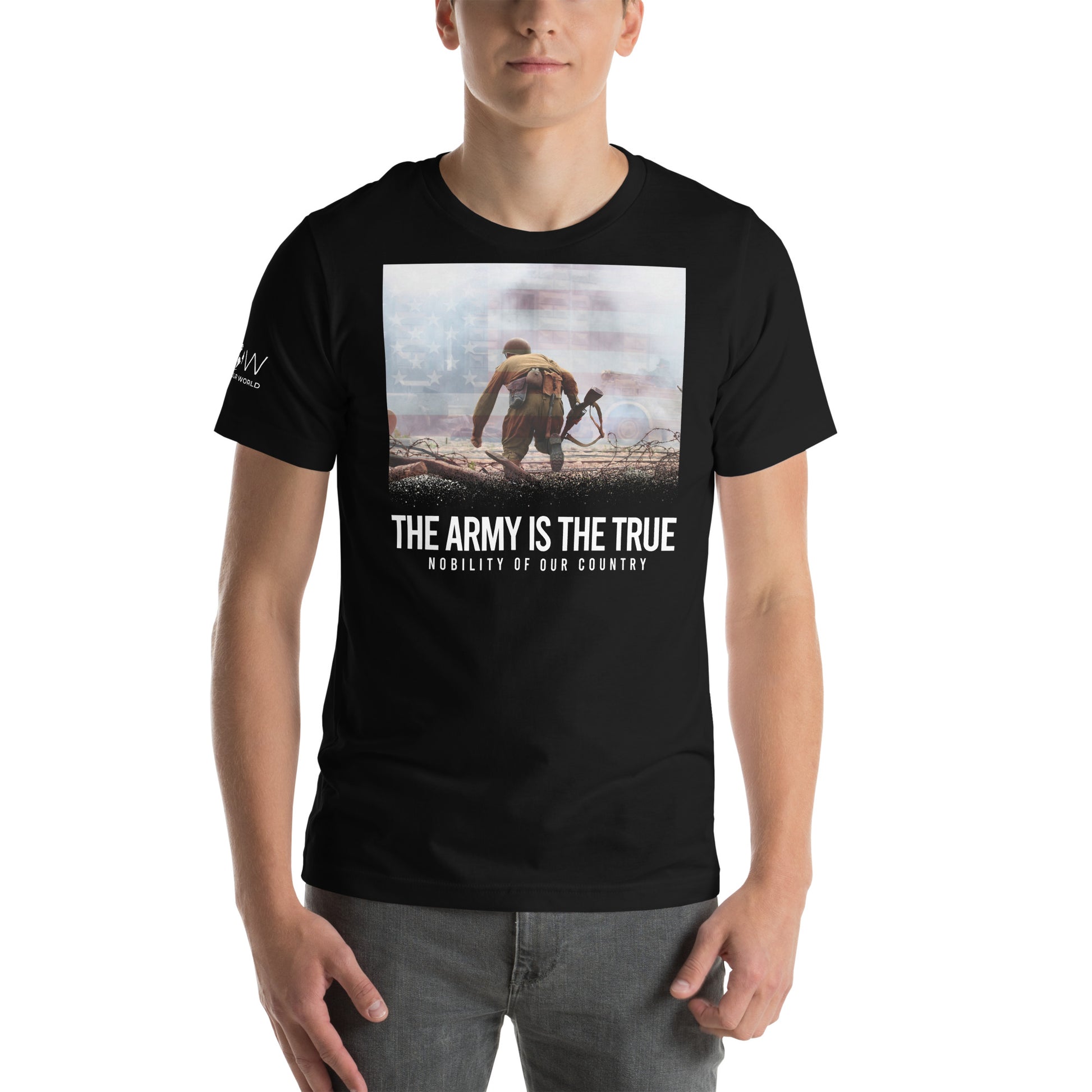 The Army is the True Men's Motivational  Black T-Shirt