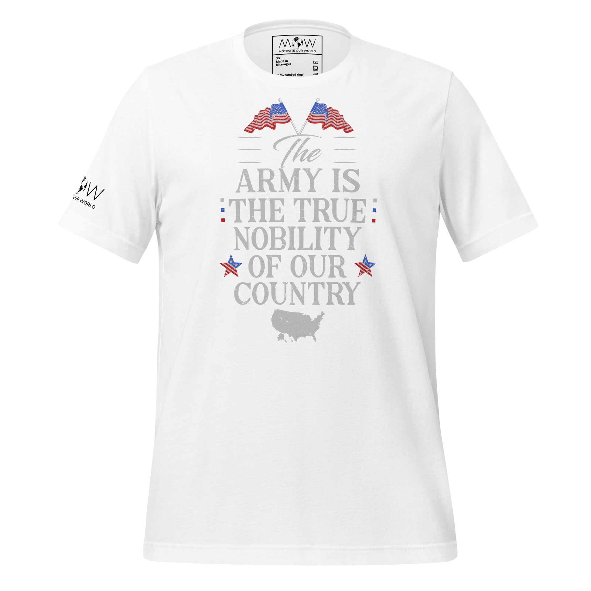 The Army is the True Nobility Men's Motivational White T-Shirt