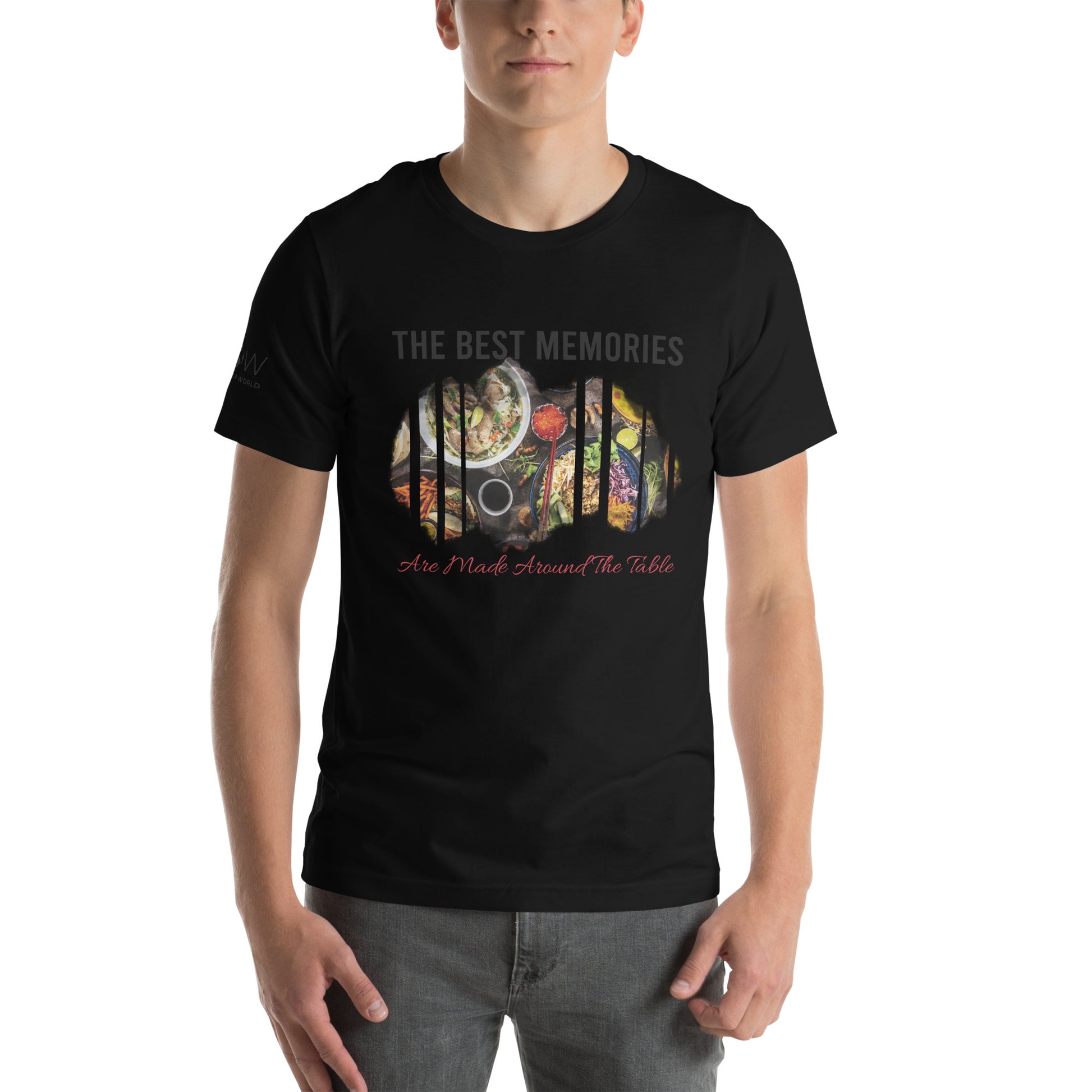 "The Best Memories Are Made Around the Table" Men's Motivational Black T-Shirt