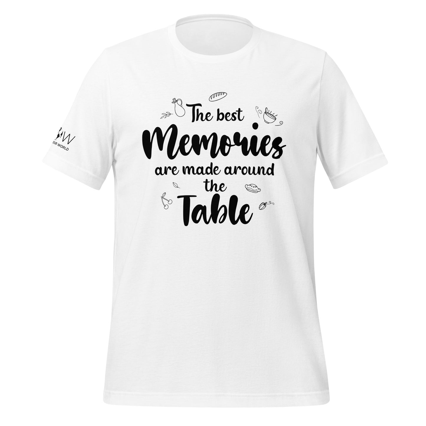 "The Best Memories Are Made Around the Table" Men's Motivational White T-Shirt