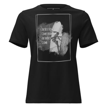 The Best View Black Motivational Women’s T-Shirt