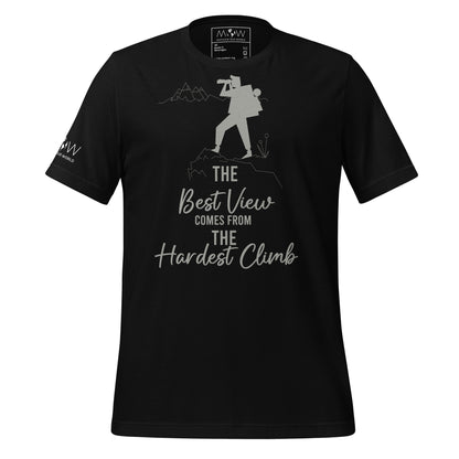 The Best View Comes From the Hardest Climb Men's Motivational Black T-Shirt