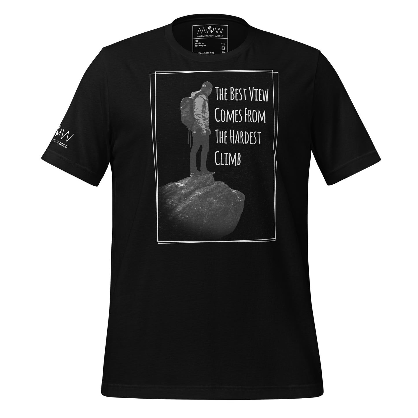 The Best View Men's Motivational Black T-Shirt