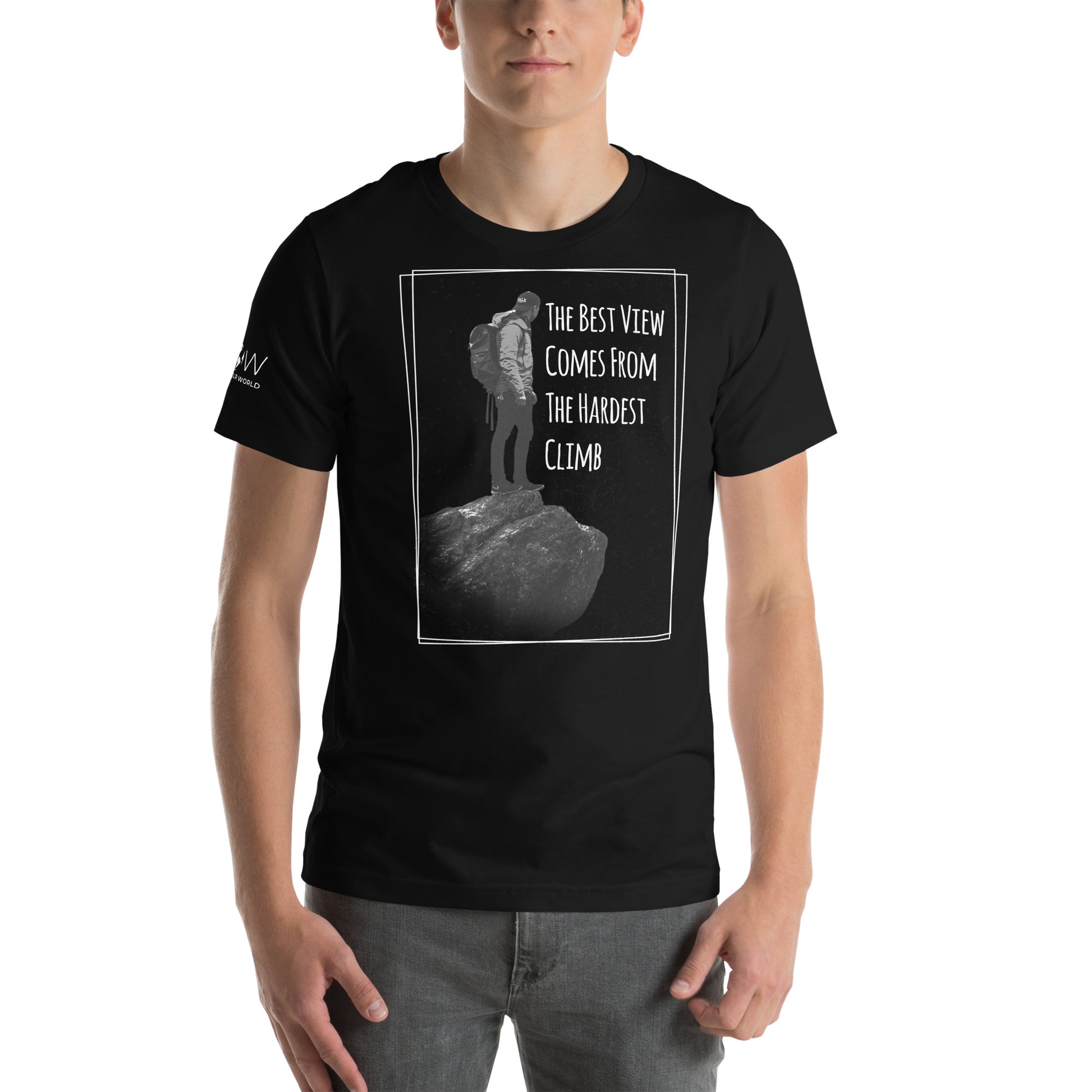 The Best View Men's Motivational Black T-Shirt