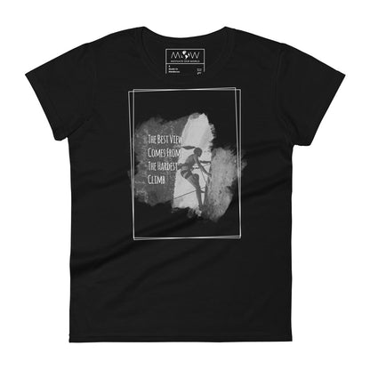 The Best View Women’s Motivational Black T-Shirt