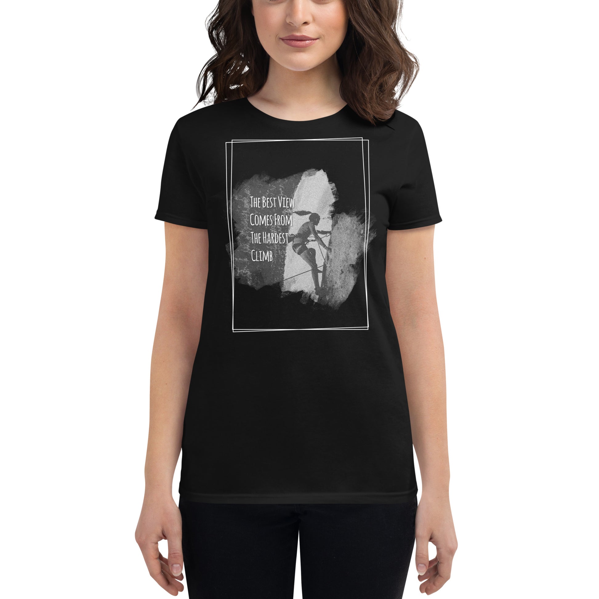 The Best View Women’s Motivational Black T-Shirt