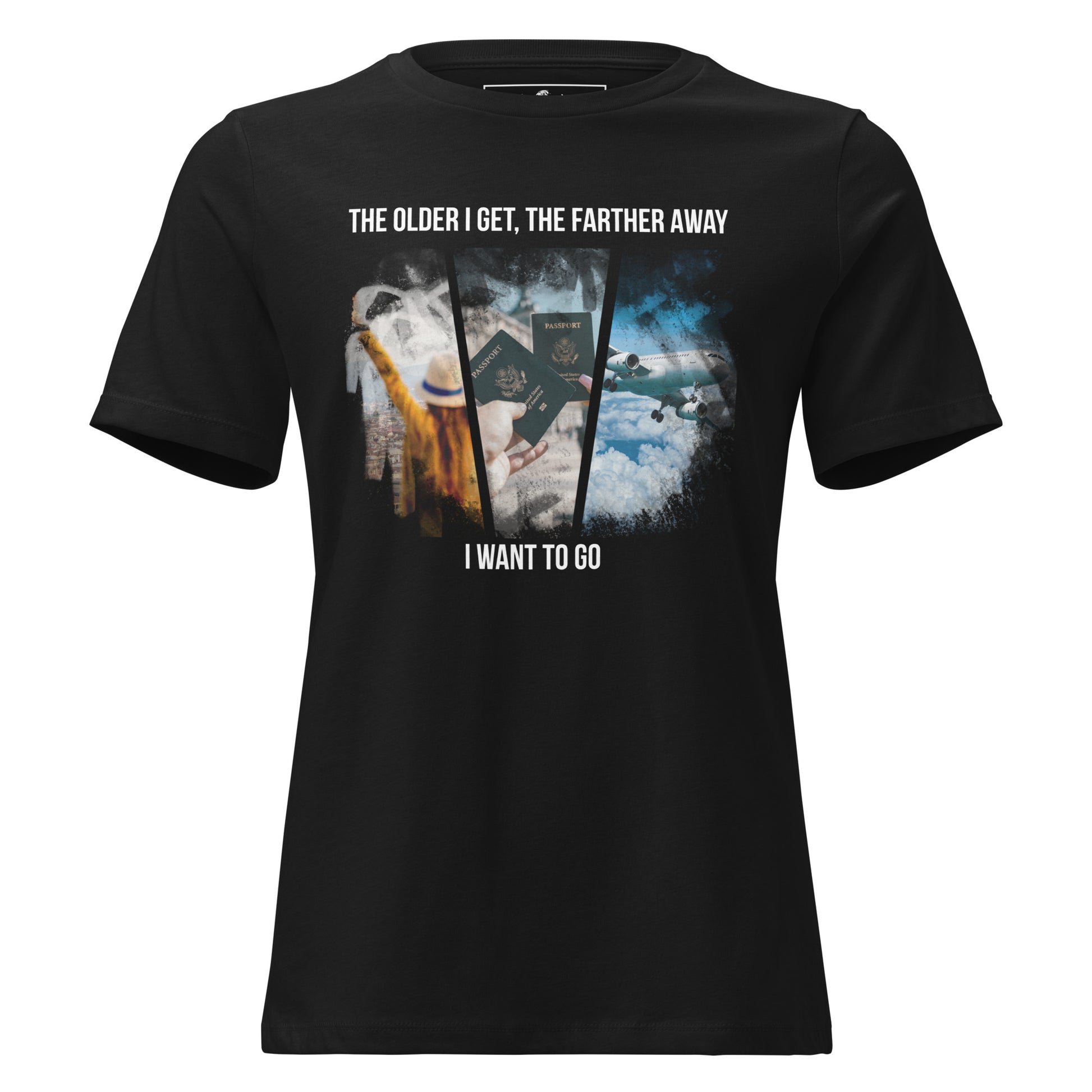 "The Farther I Want to Go" Black Motivational Women’s T-Shirt
