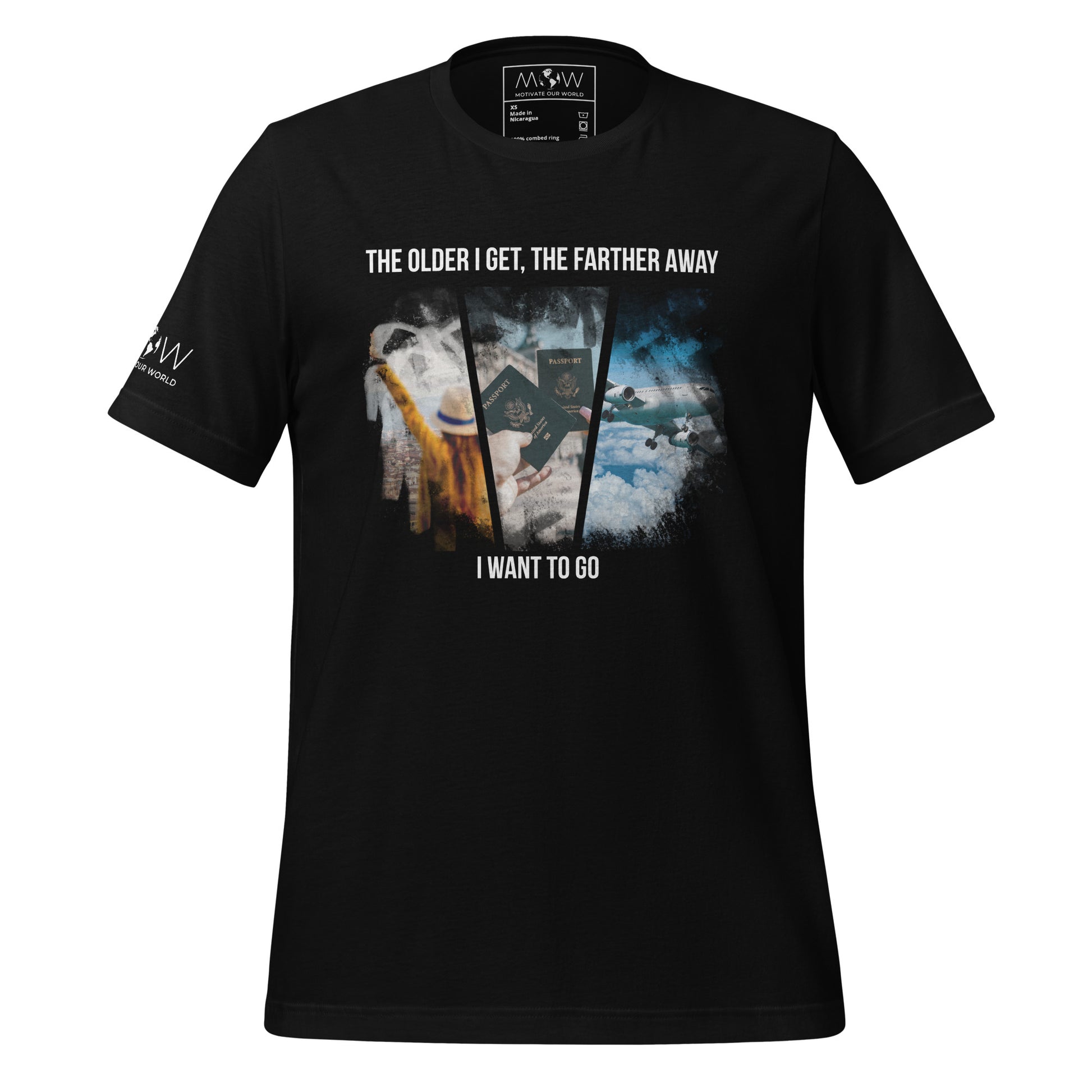 "The Farther I Want to Go" Men's Motivational Black T-Shirt