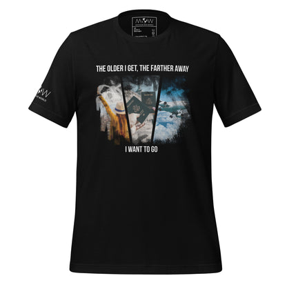 "The Farther I Want to Go" Men's Motivational Black T-Shirt