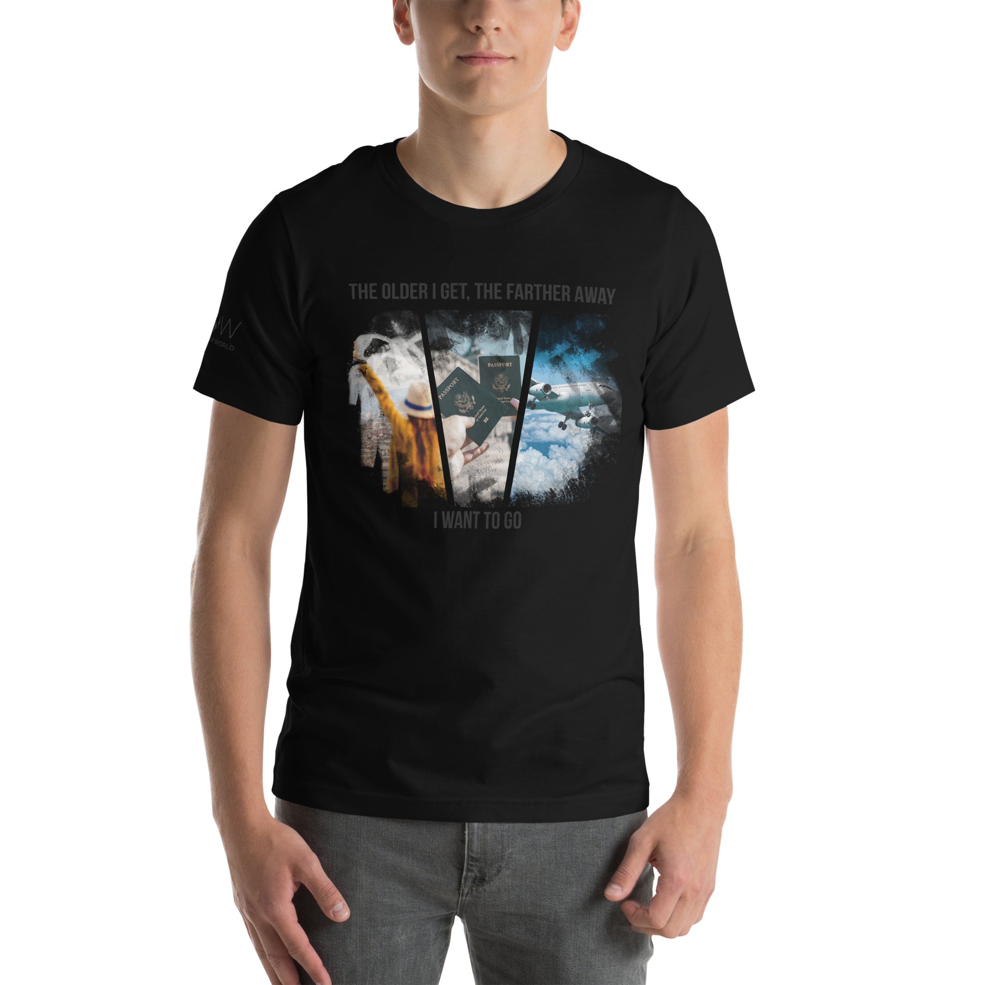 "The Farther I Want to Go" Men's Motivational Black T-Shirt
