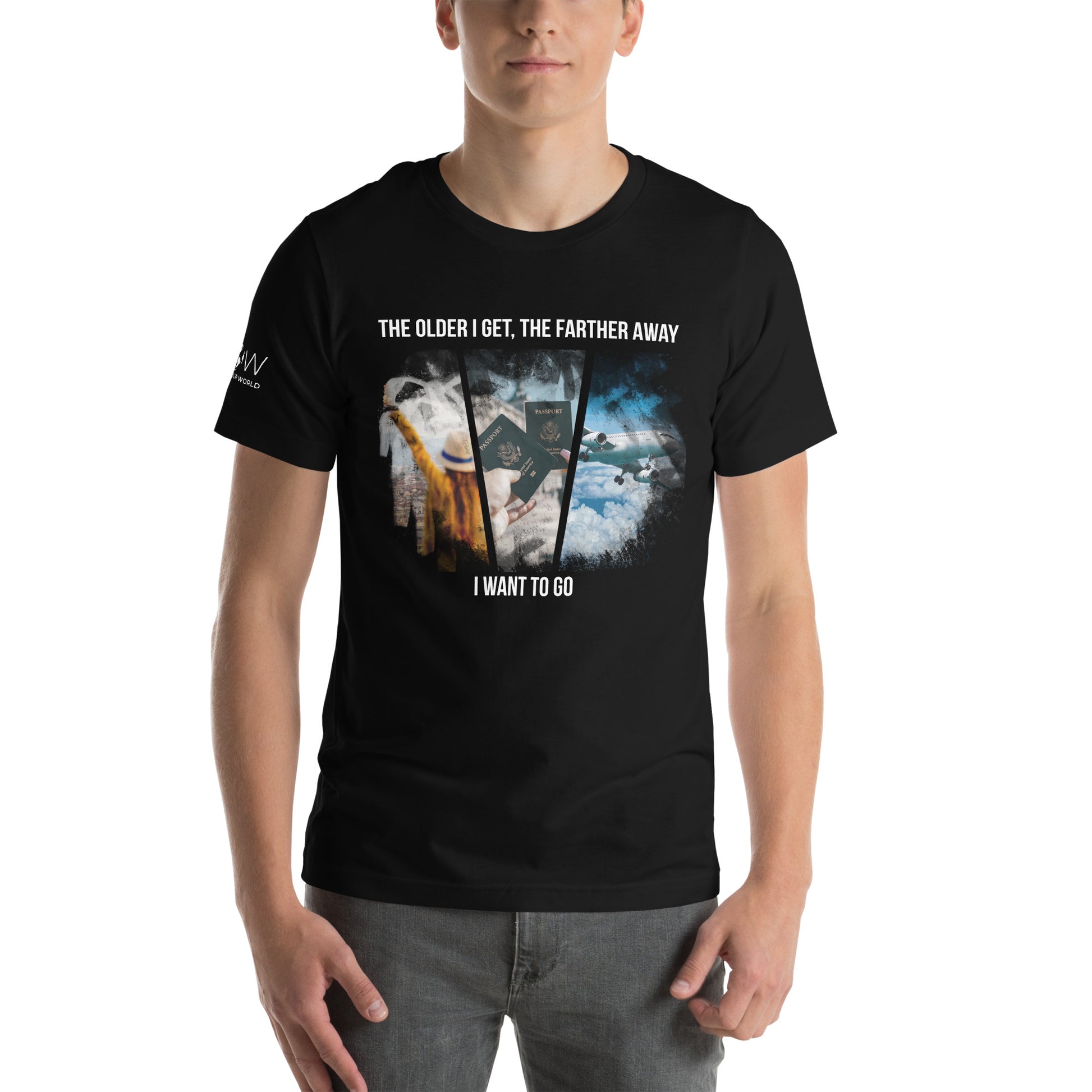 "The Farther I Want to Go" Men's Motivational Black T-Shirt