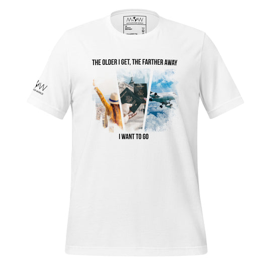"The Farther I Want to Go" Men's Motivational White T-Shirt