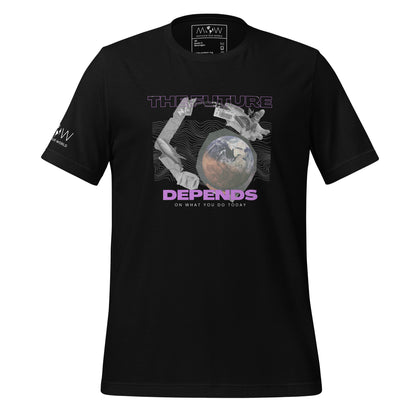 The Future Depends on What You Do Today Men's Motivational Black T-Shirt
