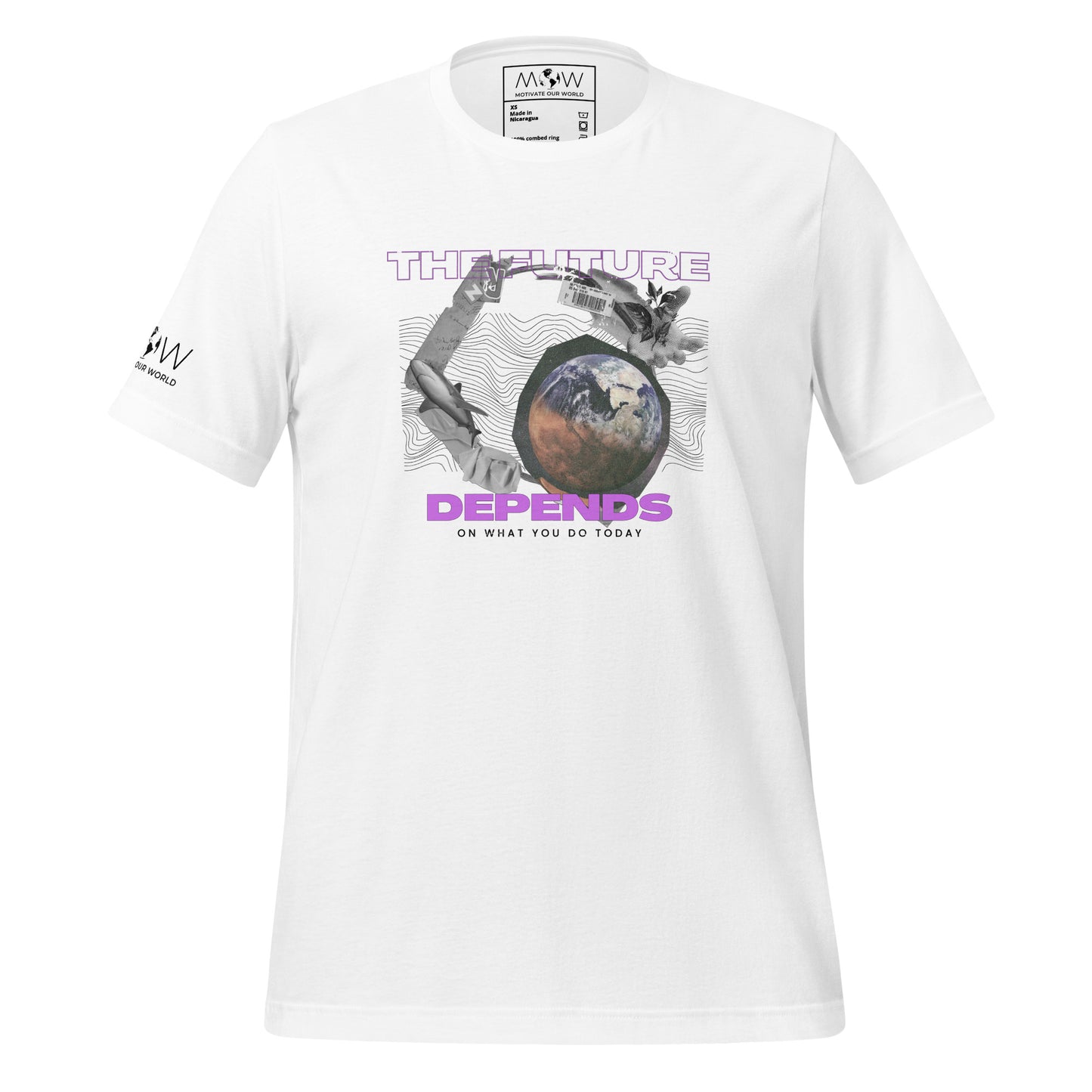 The Future Depends on What You Do Today Men's Motivational White T-Shirt