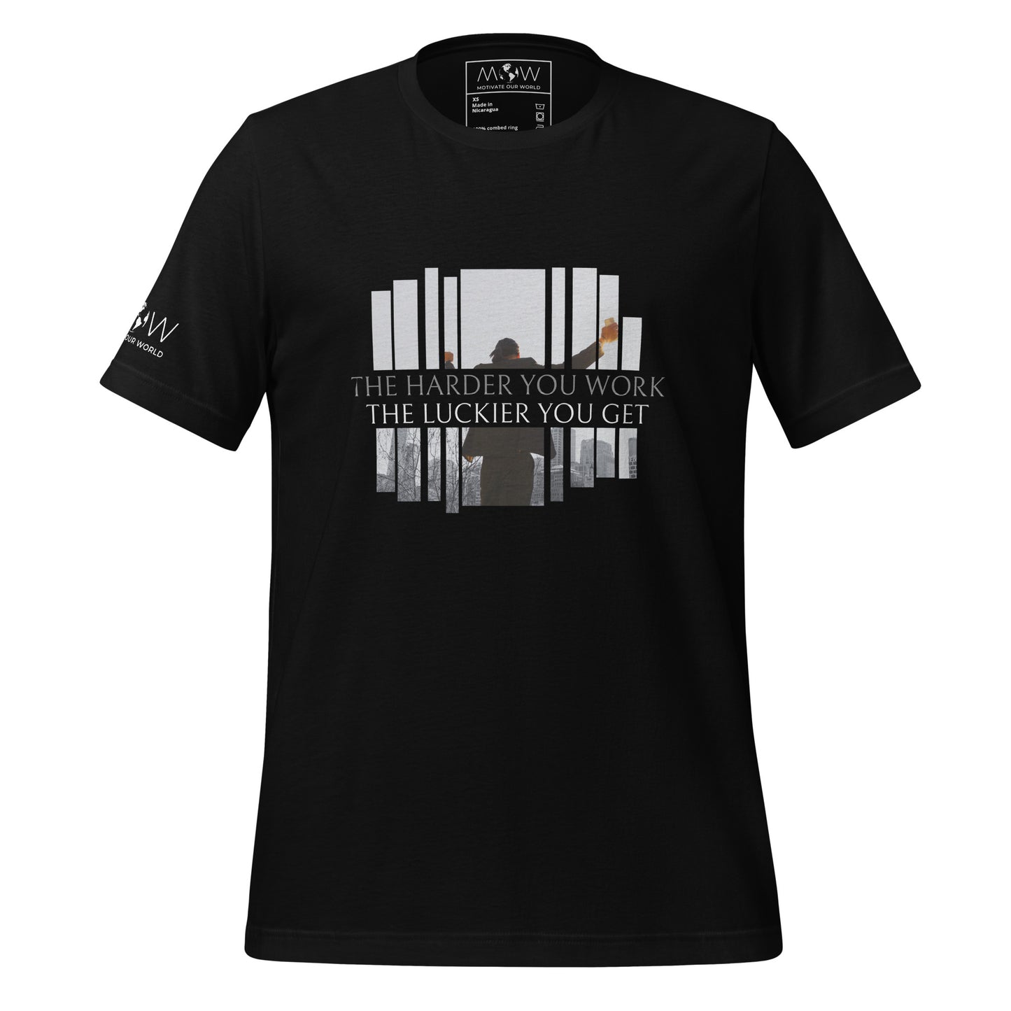 The Harder You Work Men's Motivational Black T-Shirt