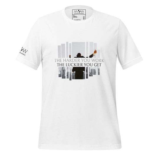 The Harder You Work Men's Motivational White T-Shirt
