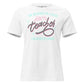 The Influence of a Good Teacher – Neon School Icons White Motivational Women’s T-Shirt
