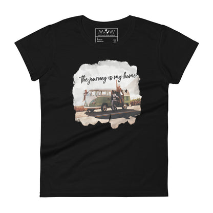 The Journey Is My Home Women’s Motivational Black T-Shirt