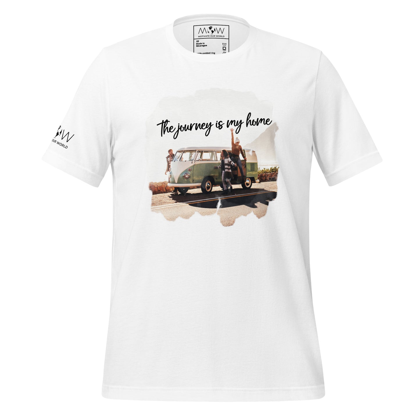 The Journey is My Home (Adventure Van Design) Men's Motivational White T-Shirt