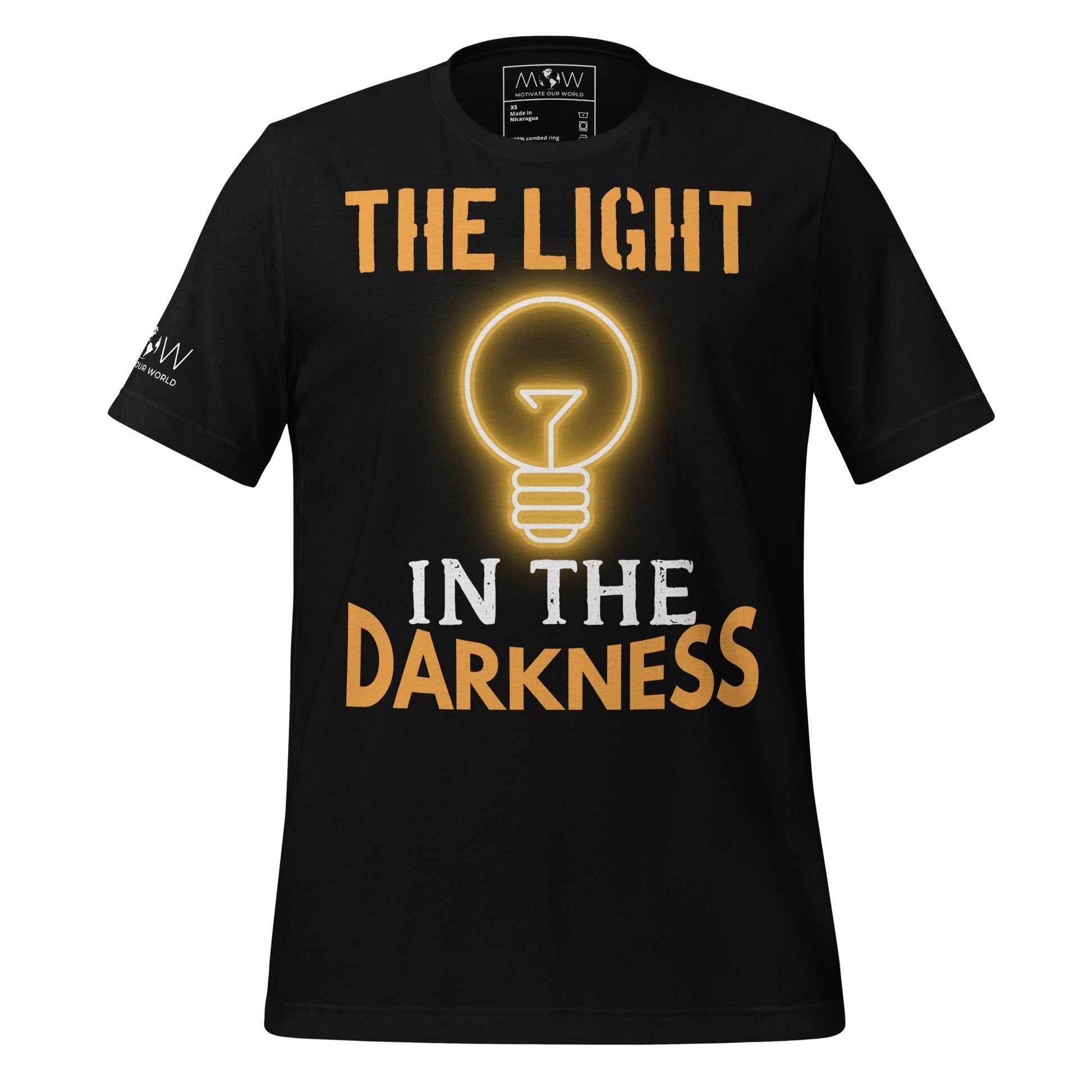 The Light in the Darkness Black Motivational Men's T-Shirt