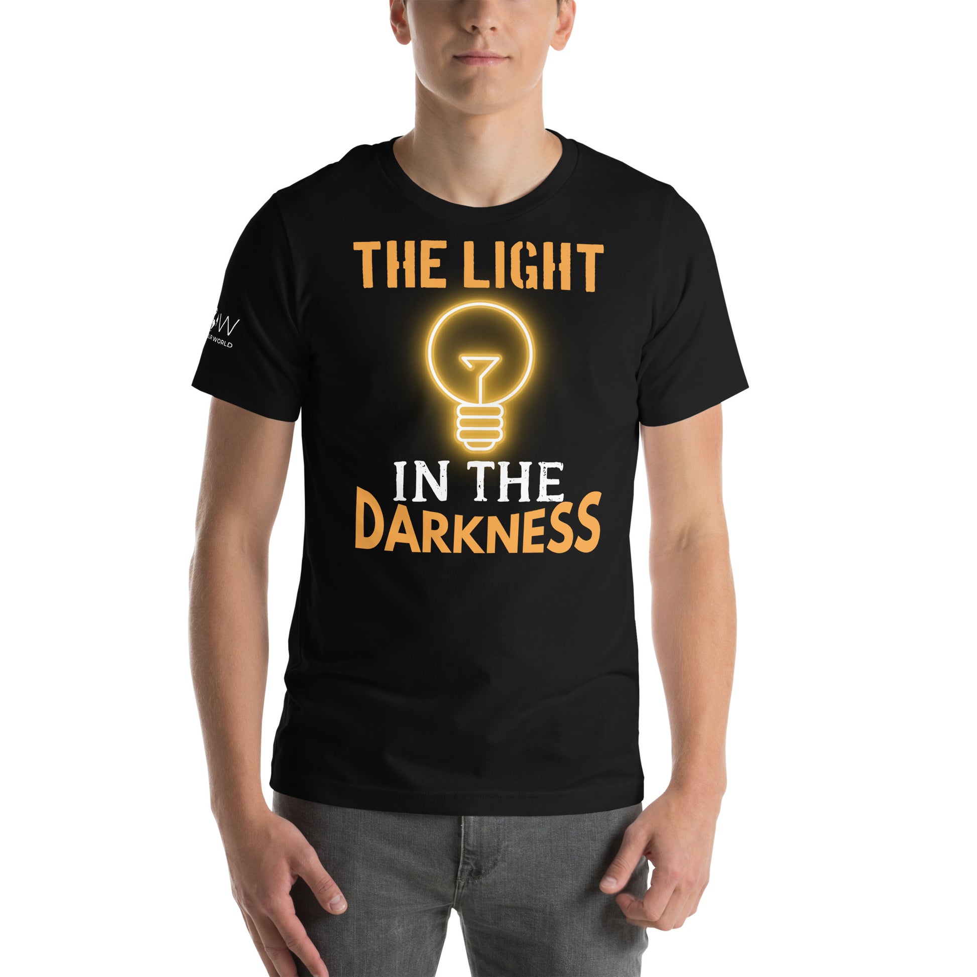 The Light in the Darkness Black Motivational Men's T-Shirt Lifestyle