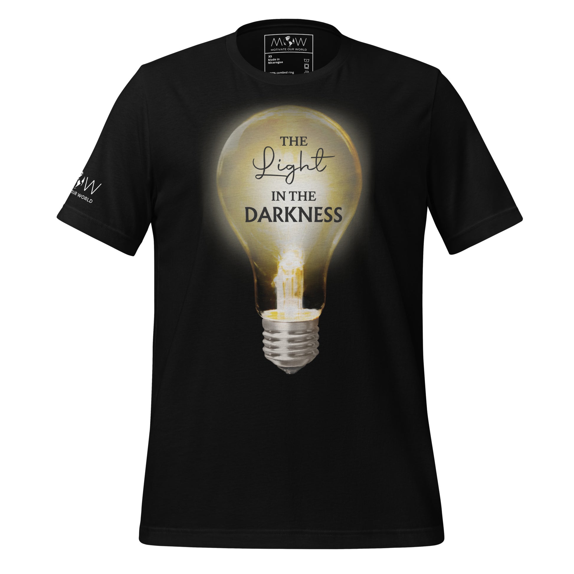 The Light in the Darkness – Radiance Edition Black Motivational Men's T-Shirt