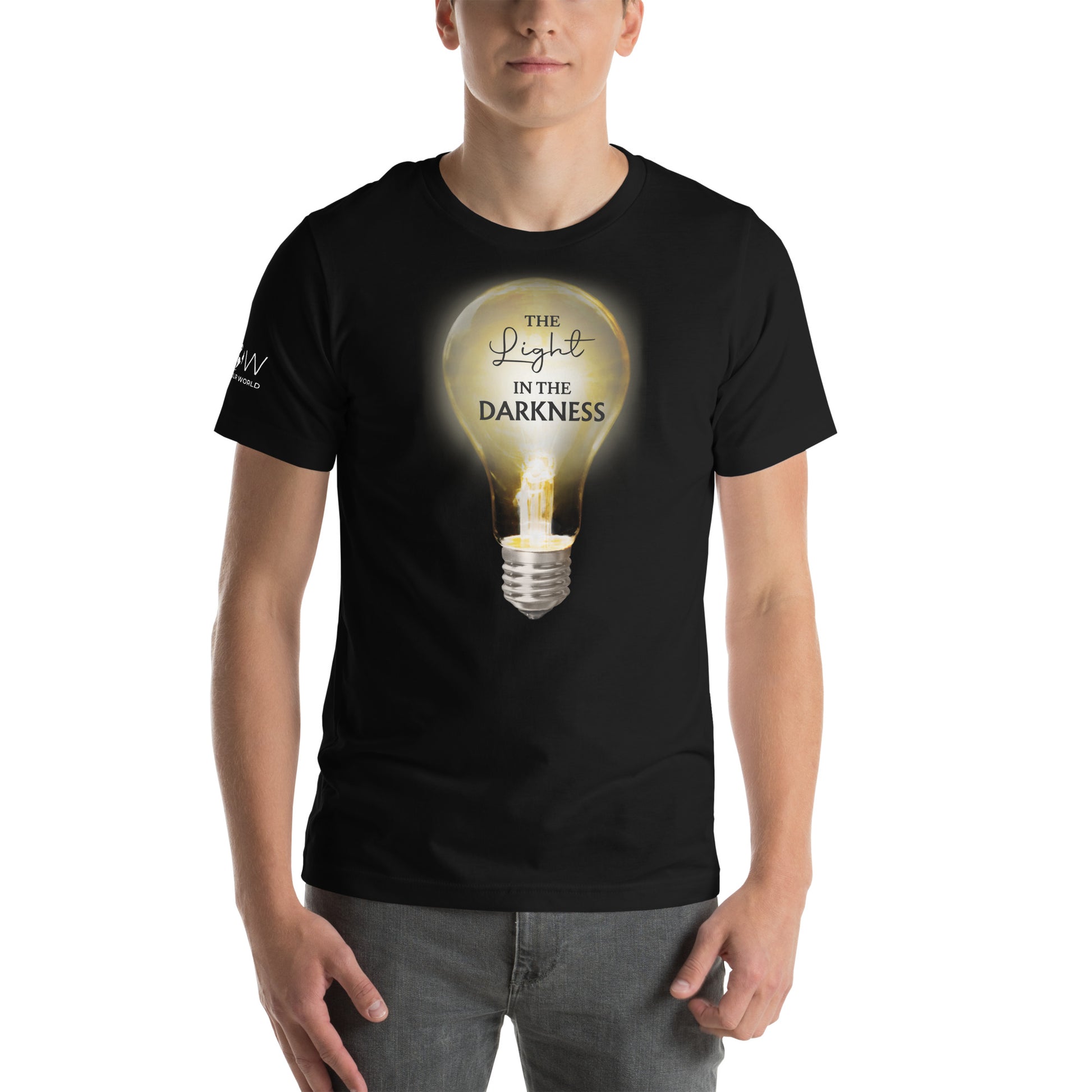 The Light in the Darkness – Radiance Edition Black Motivational Men's T-Shirt Lifestyle