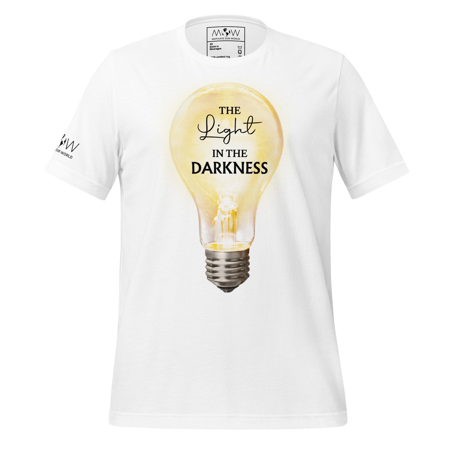 The Light in the Darkness – Radiance Edition White Motivational Men's T-Shirt