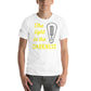 The Light in the Darkness – Vintage Glow Edition White Motivational Men's T-Shirt Lifestyle