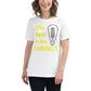 The Light in the Darkness – Vintage Glow Edition White Motivational Women’s T-Shirt Lifestyle
