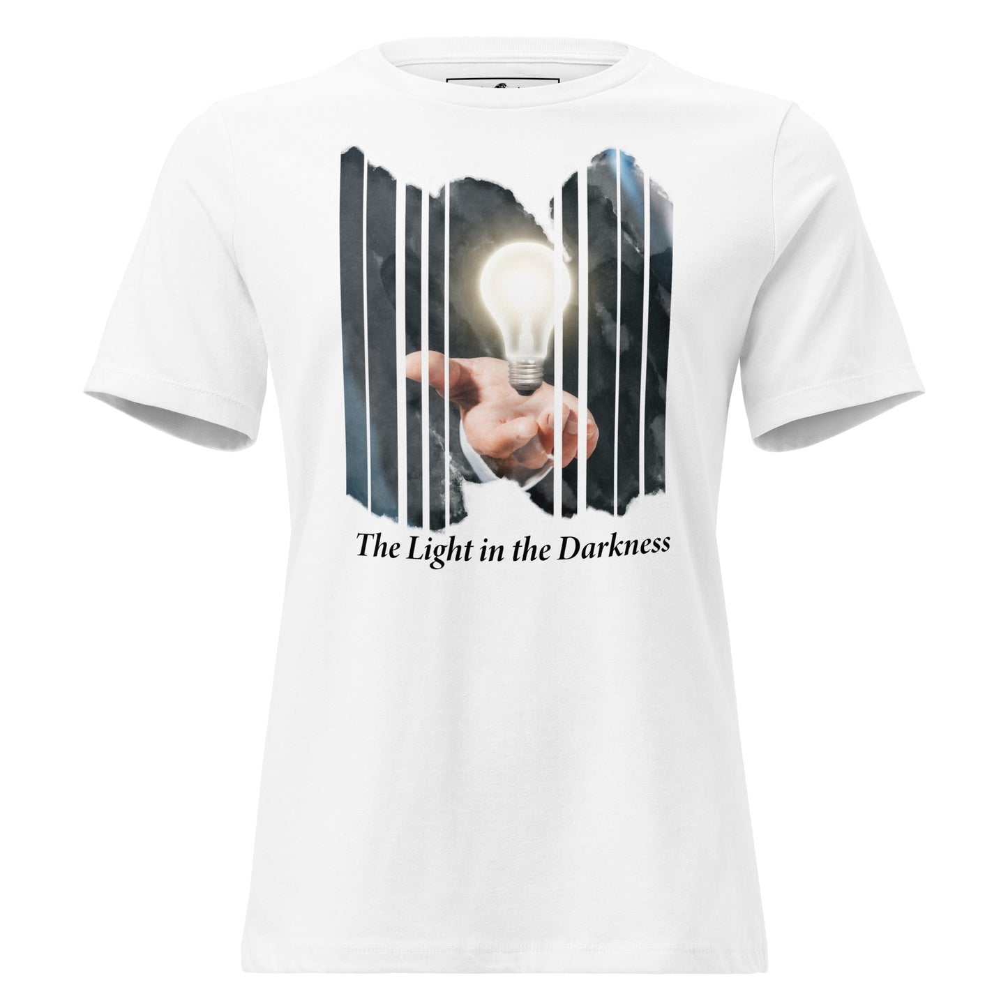 The Light in the Darkness – Visionary Edition White Motivational Women’s T-Shirt