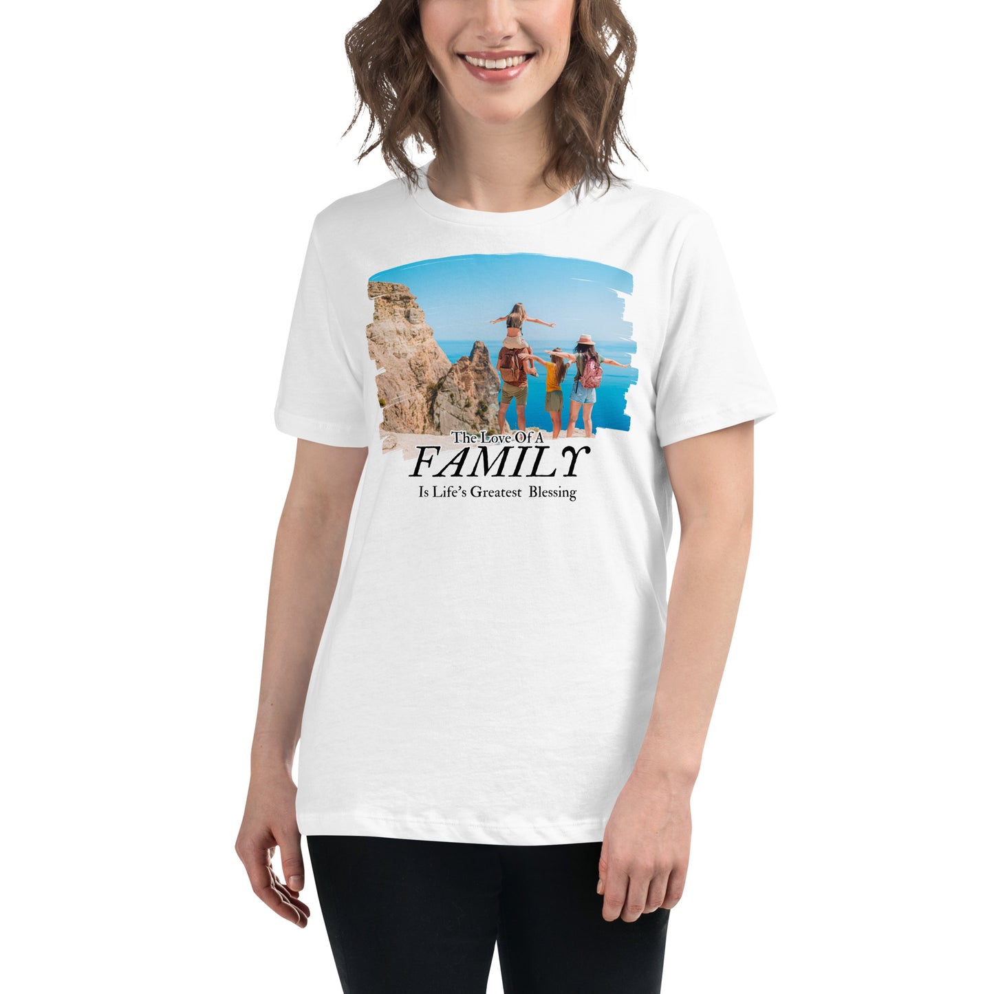 The Love of a Family - Adventure Edition White Motivational Women’s T-Shirt Lifestyle