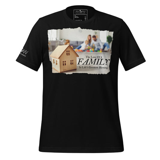 The Love of a Family - Black Motivational Men's T-Shirt