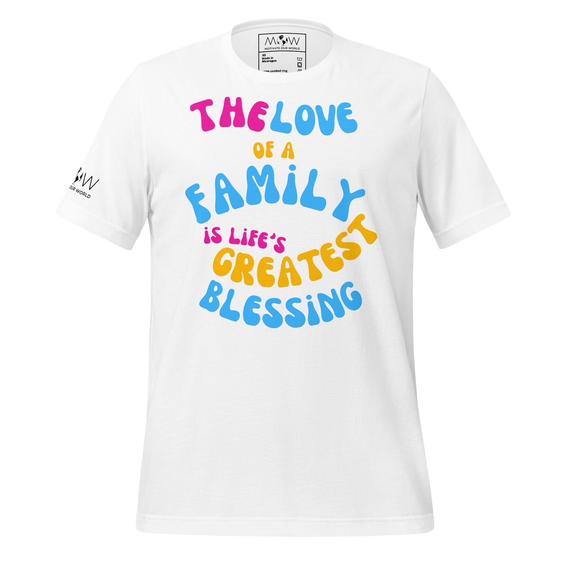 The Love of a Family - Bold Colors White Motivational Men's T-Shirt