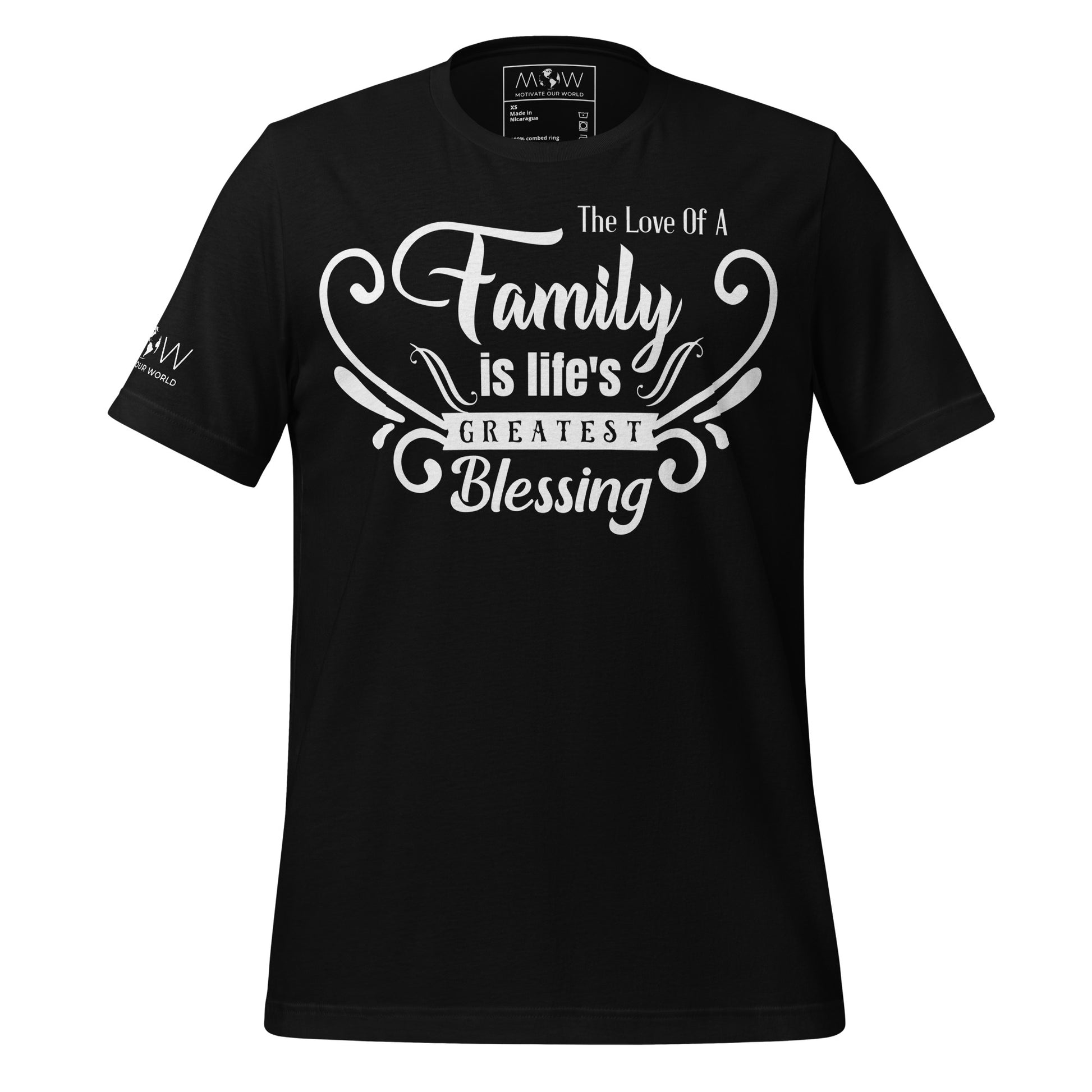 "The Love of a Family" Black Motivational Men's T-Shirt