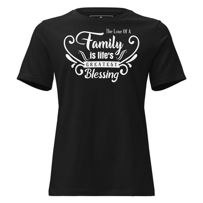 "The Love of a Family" Black Motivational Women’s T-Shirt