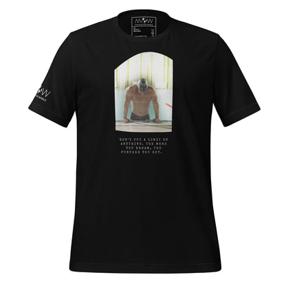 "The More You Dream, The Farther You Get" Swimmer Men's Motivational Black T-Shirt