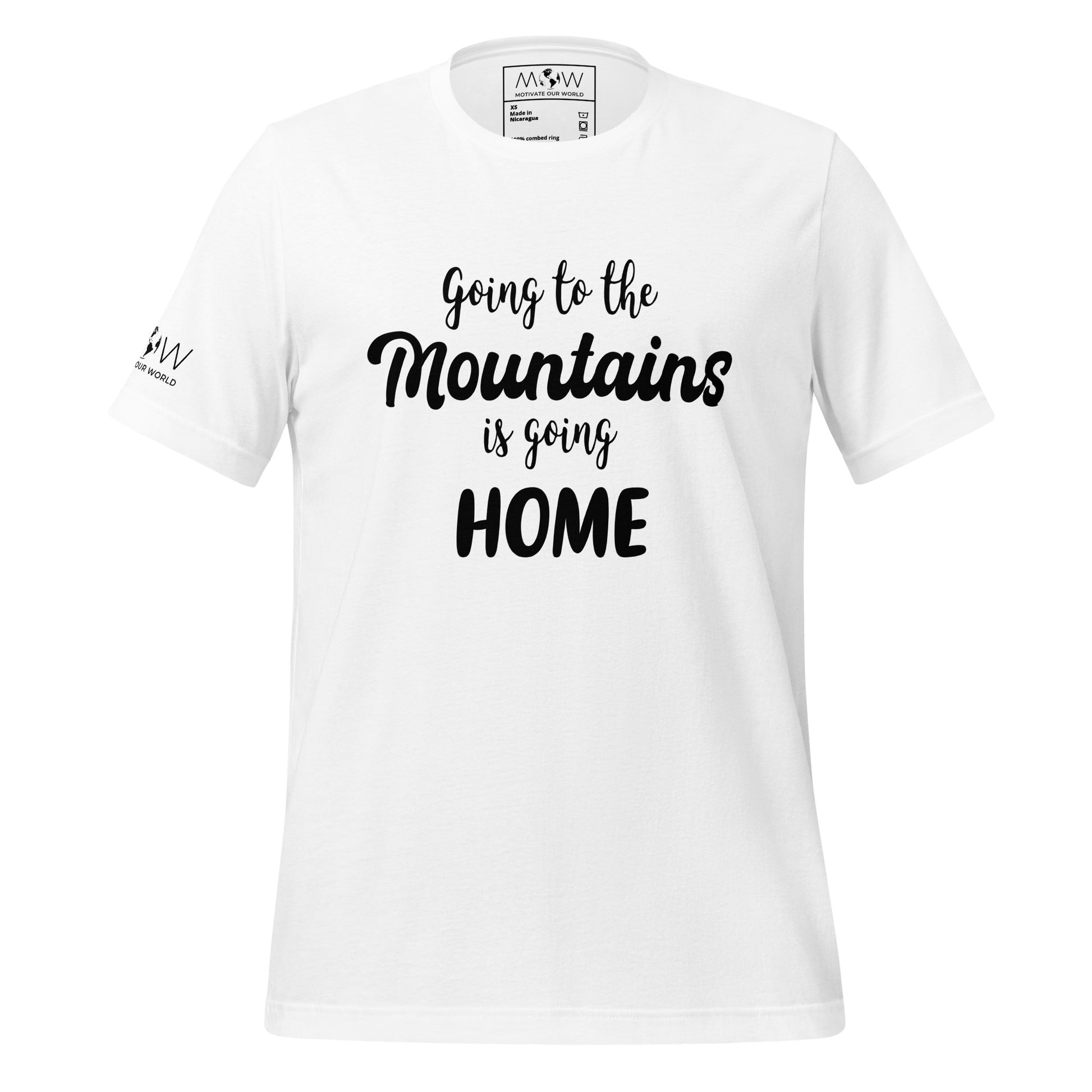 "The Mountains Are Calling" Men's Motivational White T-Shirt