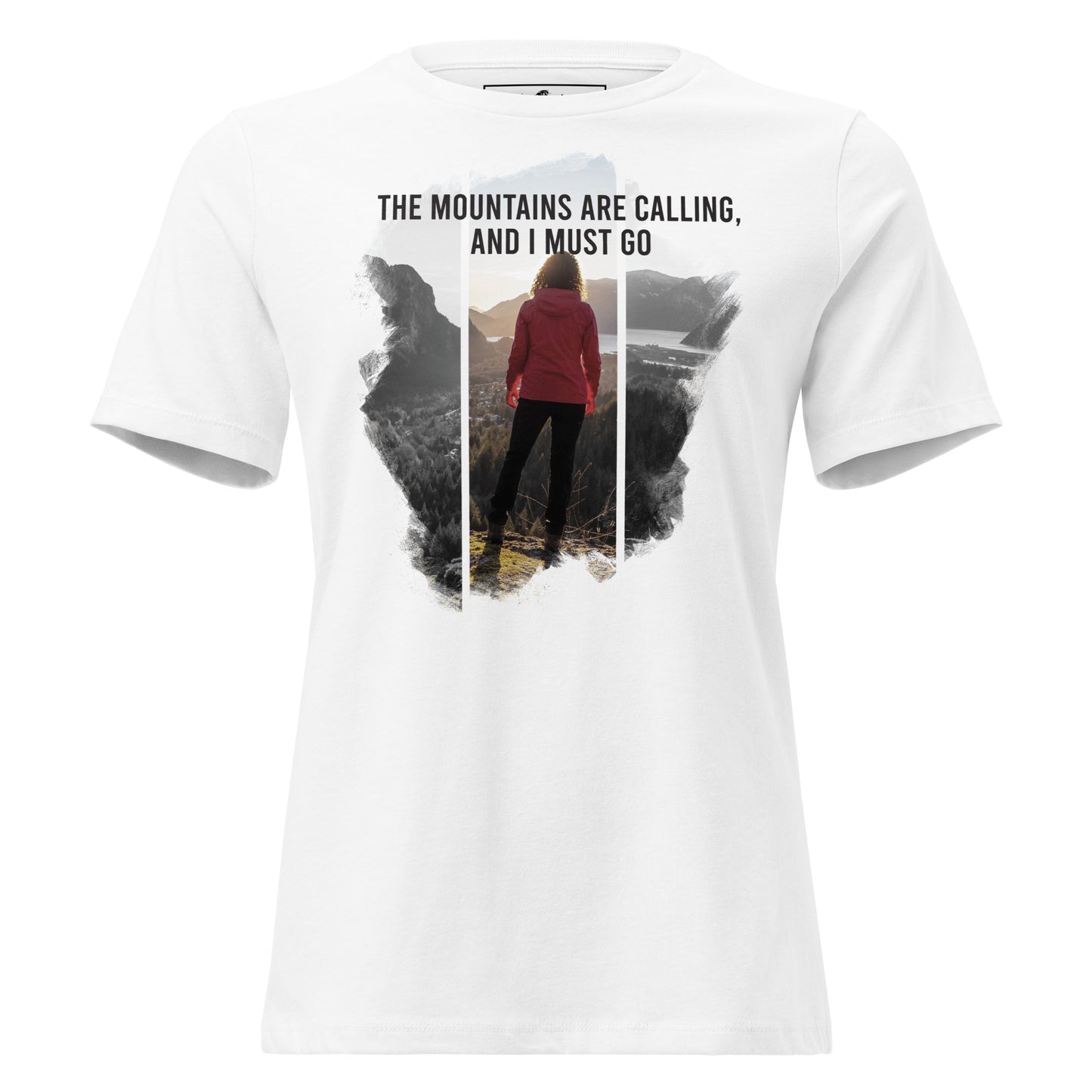 The Mountains Are Calling Summit View White Motivational Women’s T-Shirt