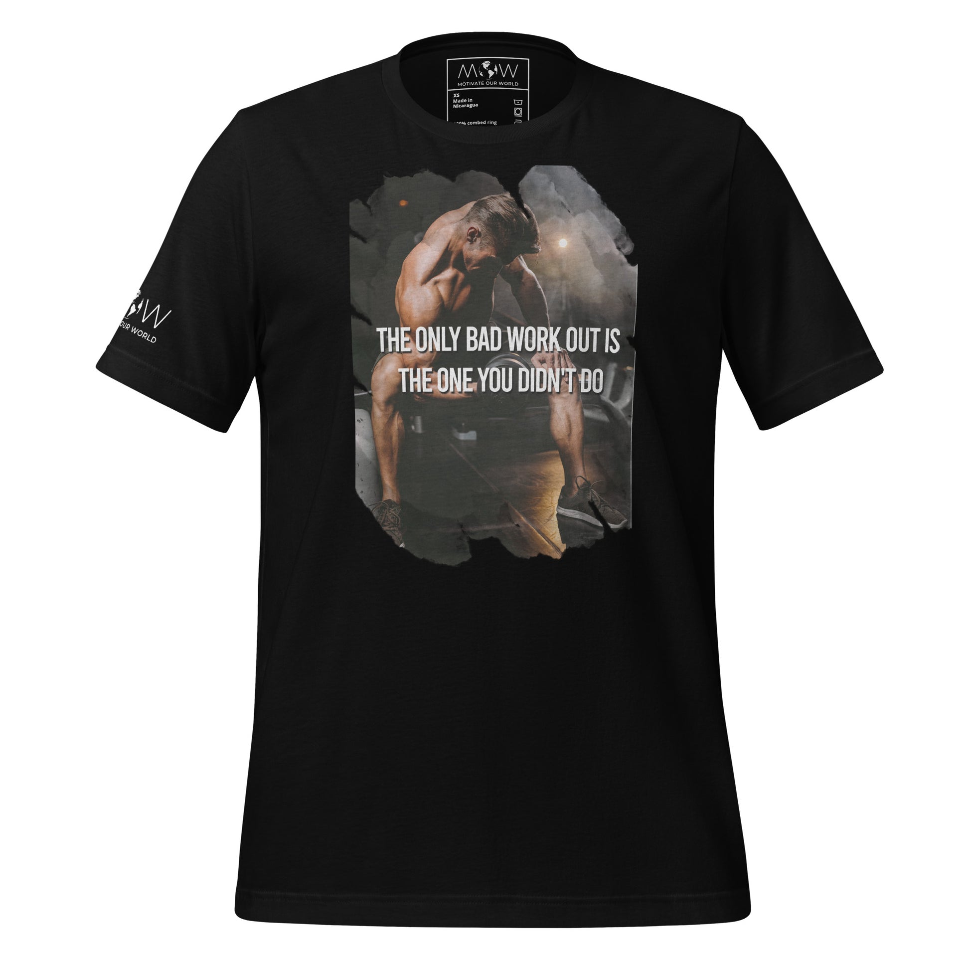The Only Bad Workout Is the One You Didn't Do Men's Motivational Black T-Shirt