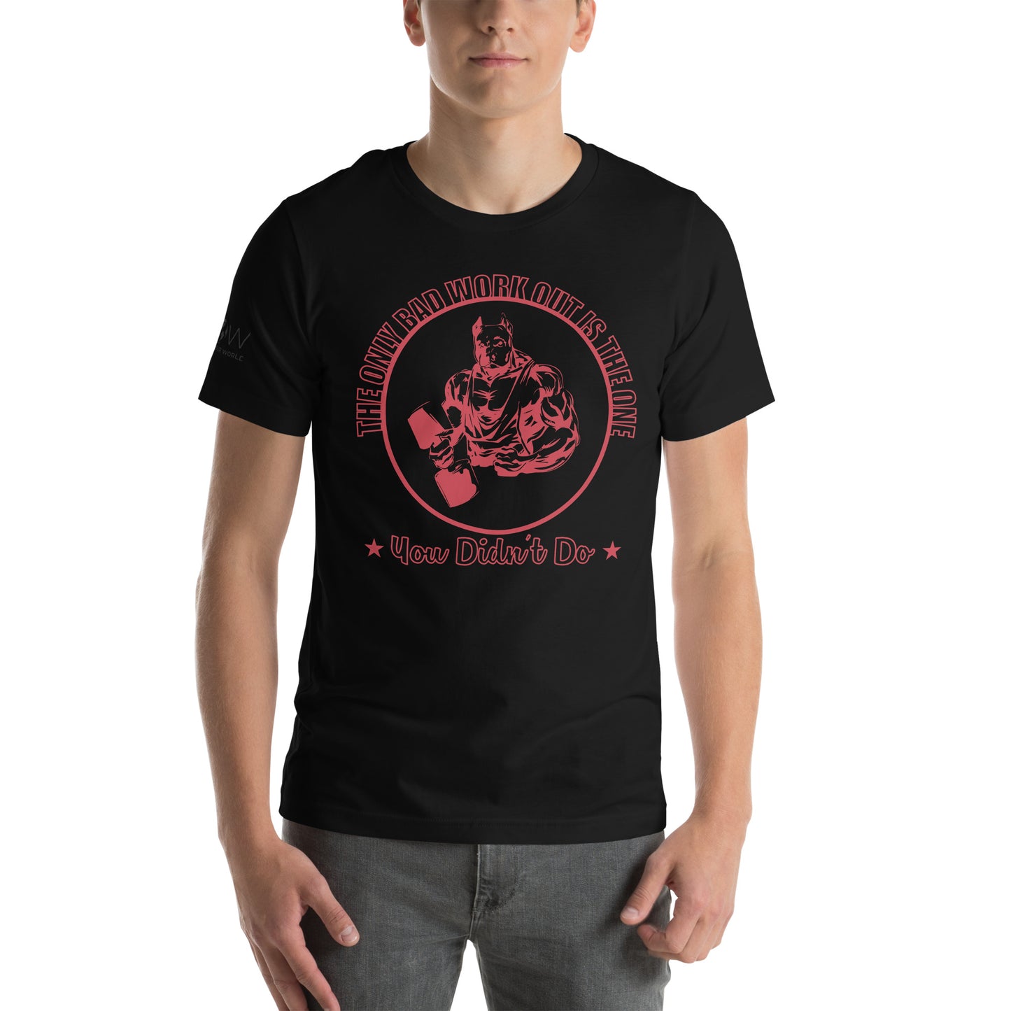 The Only Bad Workout Is the One You Didn't Do Men's Motivational Black T-Shirt