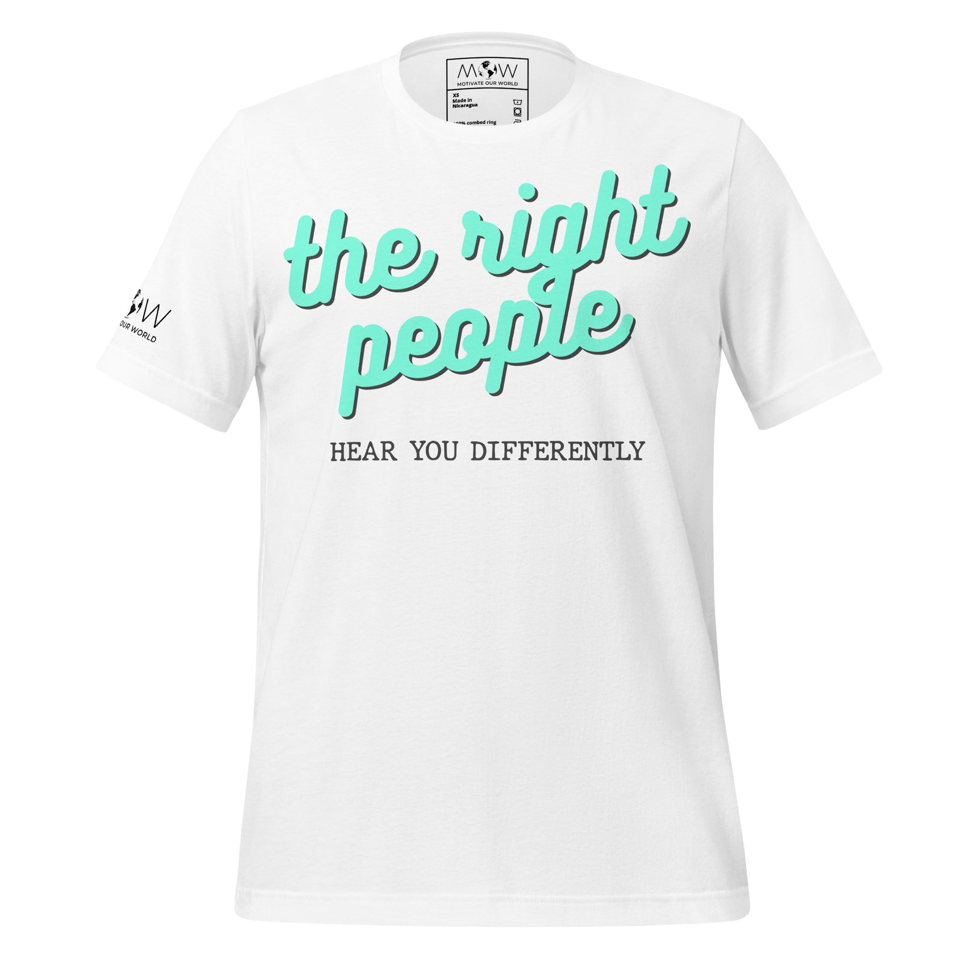 The Right People Hear You Differently - Script Edition White Motivational Men's T-Shirt